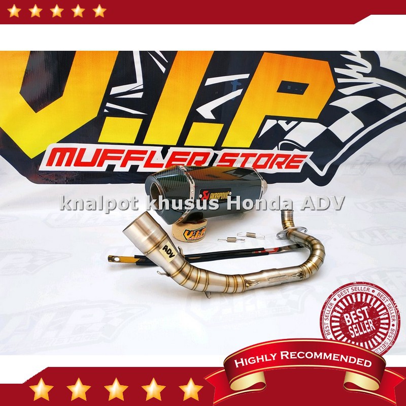 Harga Knalpot Racing AKRAPOVIC EVO Carbon HONDA ADV 150 Full Stainless