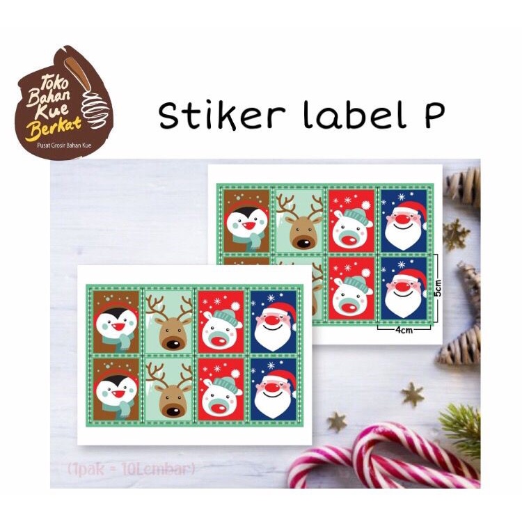 STIKER SEGEL NATAL / STICKER LABEL MERRY CHRISTMAS /STICKER SEGEL TOPLES MERRY CHRISTMAS