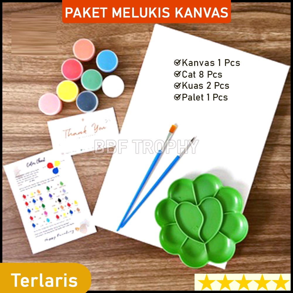 

PAKET LUKIS KOMPLIT 4 in 1 KANVAS 20x30