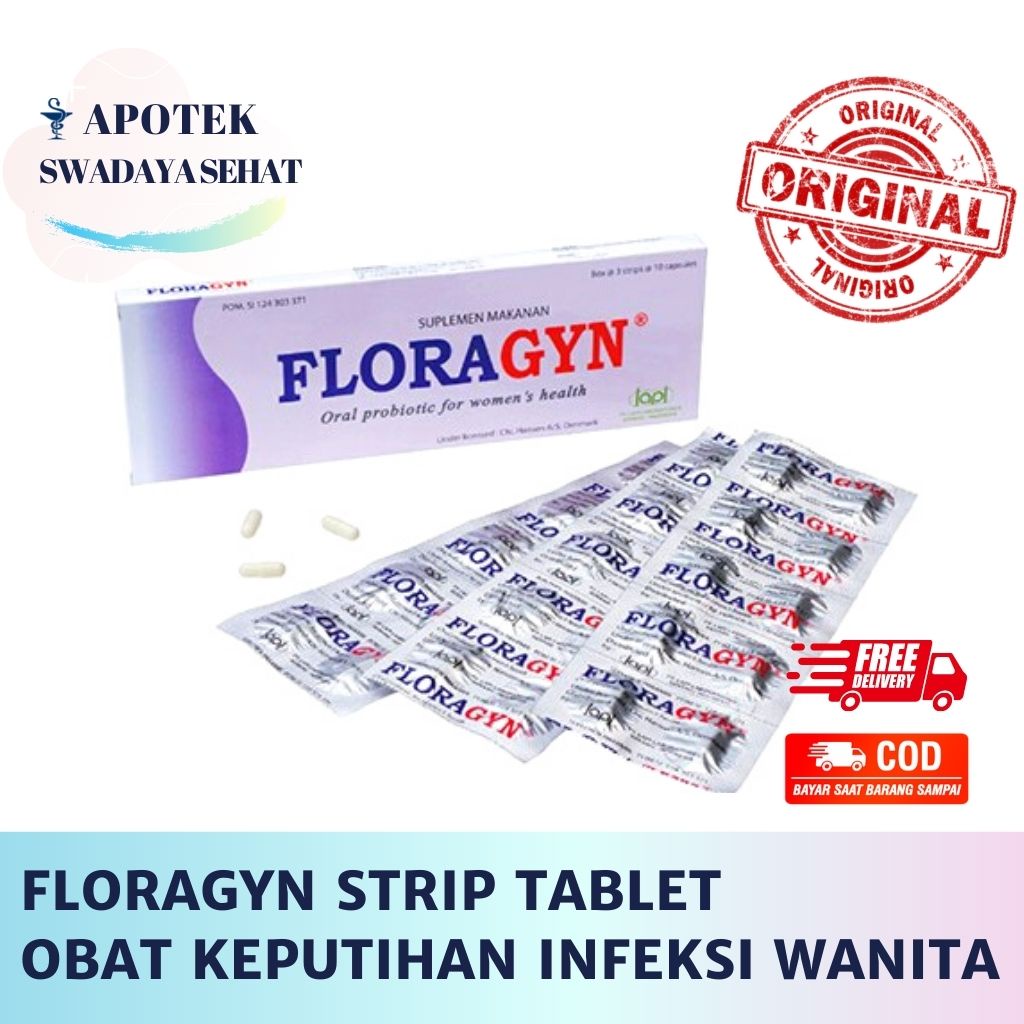 FLORAGYN STRIP TABLET - Obat Keputihan ISK Infeksi Kewanitaan Kandidiasis