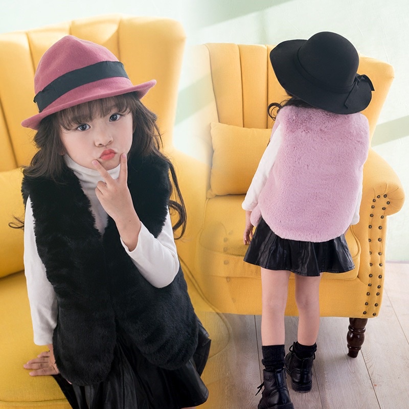 Fur vest winter kids rompi bulu anak musim dingin import hangat cewek cowok teen remaja korea