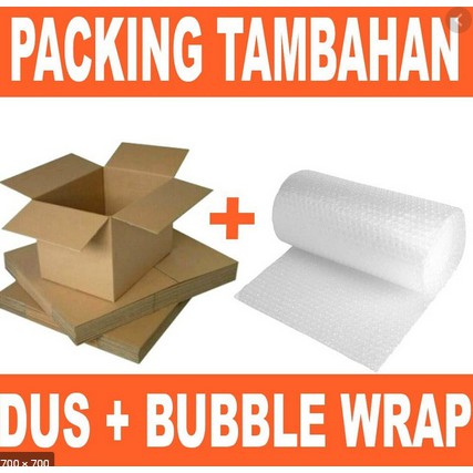 Extra Buble Wrap + Kardus + Stiker Fragile