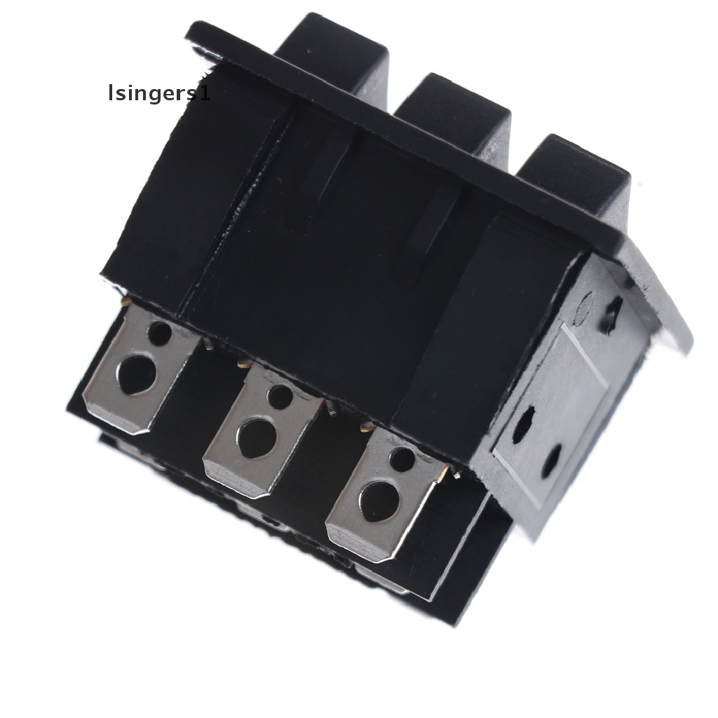 (lsingers1) Kcd3 34x40 Saklar Rocker Switch 9 Pin 2 Posisi Warna Hitam