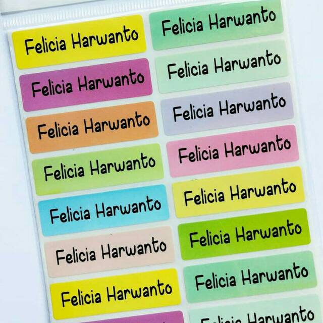 

STIKER NAMA WATERPROOF COLOURFUL