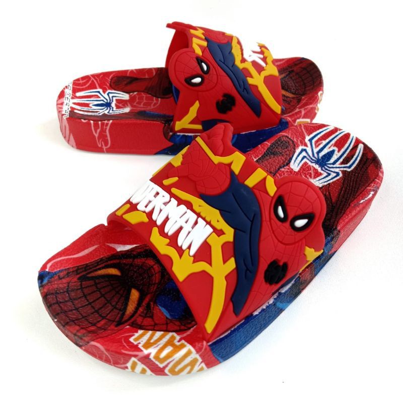 Sandal Selop Anak Karakter Spiderman Timbul 009