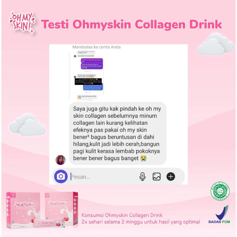 [READY STOCK] COLLAGEN DRINK OHMYSKIN! ISI 10 | 22 SACHET