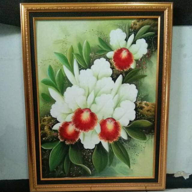 lukisan bunga anggrek