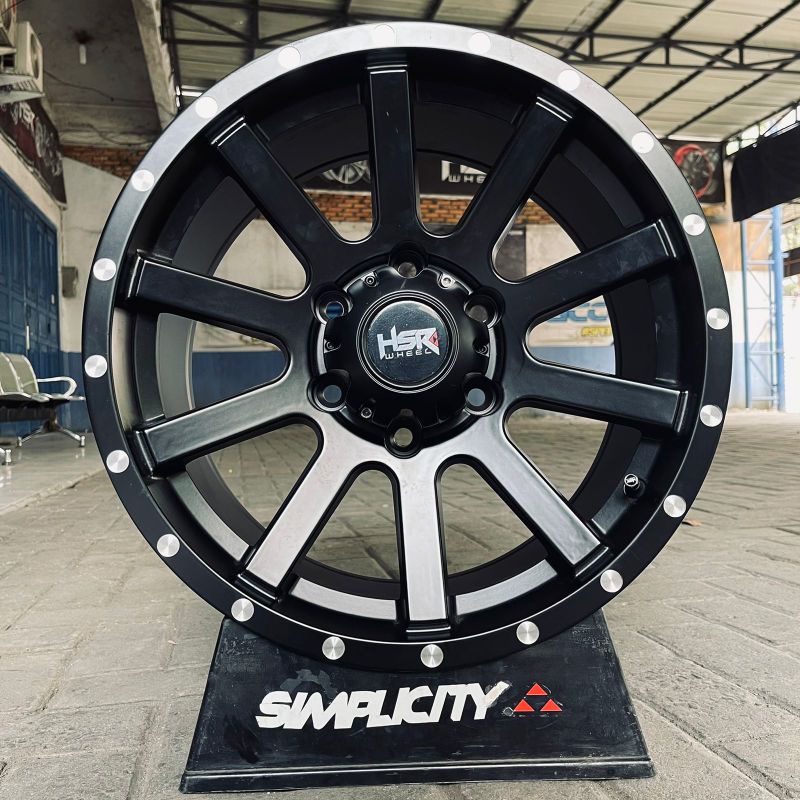Velg Racing HSR Ring 17 Mobil Fortuner Pajero Triton Strada Warna Hitam Medan