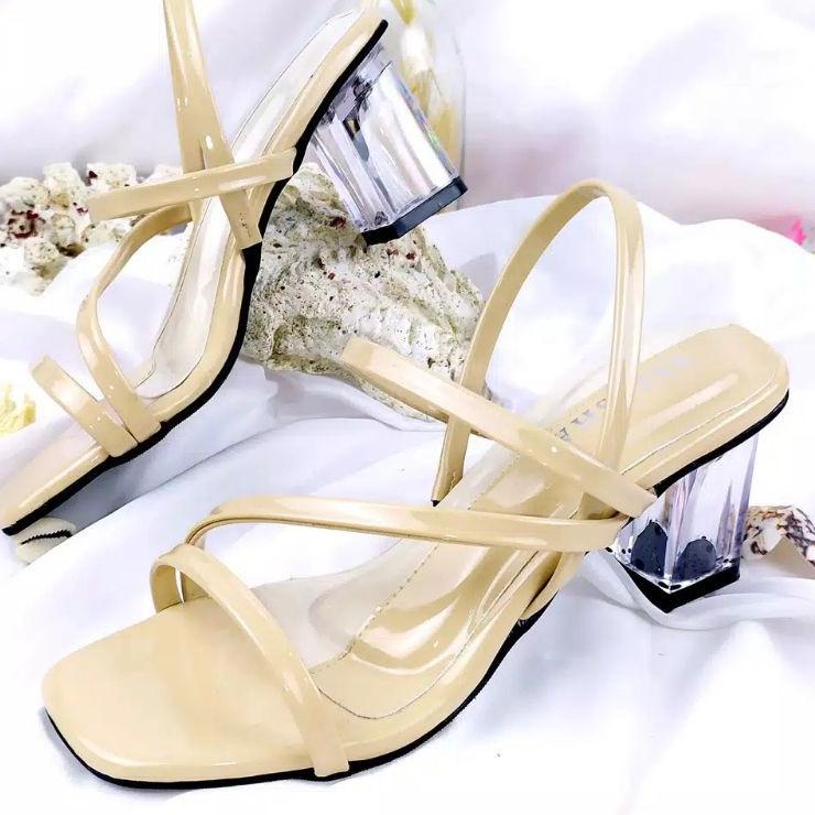 Terbaru.. RK Collection - HEELS Wanita Hak Kaca Queensha