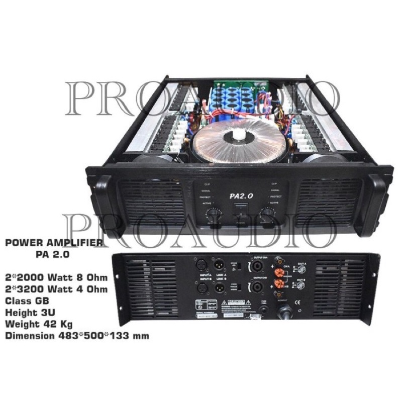 POWER AMPLIFIER WISDOM PA 2.0 / PA-2.0 / PA20 ORIGINAL GARANSI 1 TAHUN