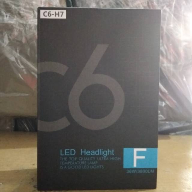 HEADLAMP LED H4 COB C6 Chips BLACK SERIES