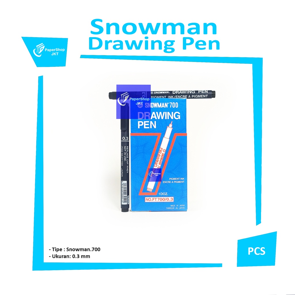 

SNOWMAN - Drawing Pen 700 0.3 Hitam - Pcs