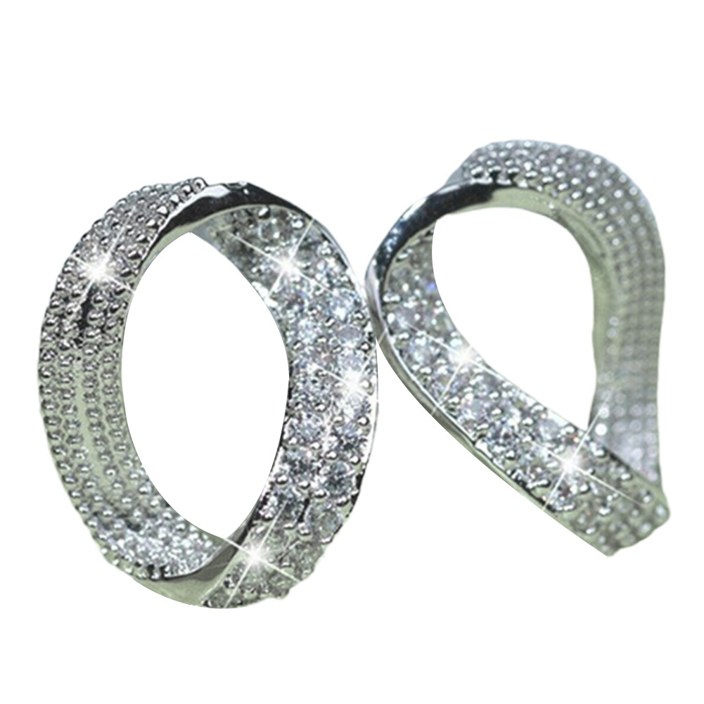 Hu Hu Hu Hu Hu Alat Bantu Pasang Kacamata♡ Anting Tusuk Wanita Desain Geometri Hias Cubic Zirconia Gaya Elegan Untuk Pestahadiah