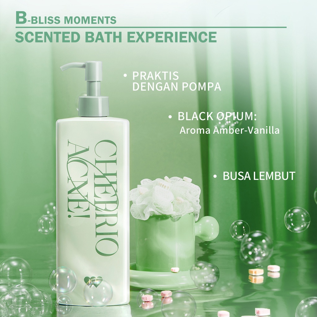 BNB Barenbliss Cheerio Acne! Black Opium Calming Body Wash - Sabun Mandi Cair untuk Mencegah Acne