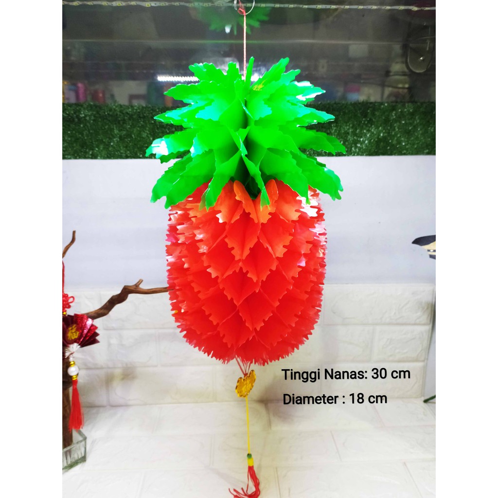 Lampion Gantung Nanas SEDANG - Gantungan Dekorasi Tahun Baru Imlek
