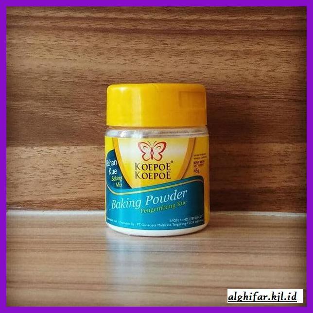 

Redwop-Gnikab- Baking Powder Pengembang Kue Koepoe / Kupu 45Gr -Hallall.