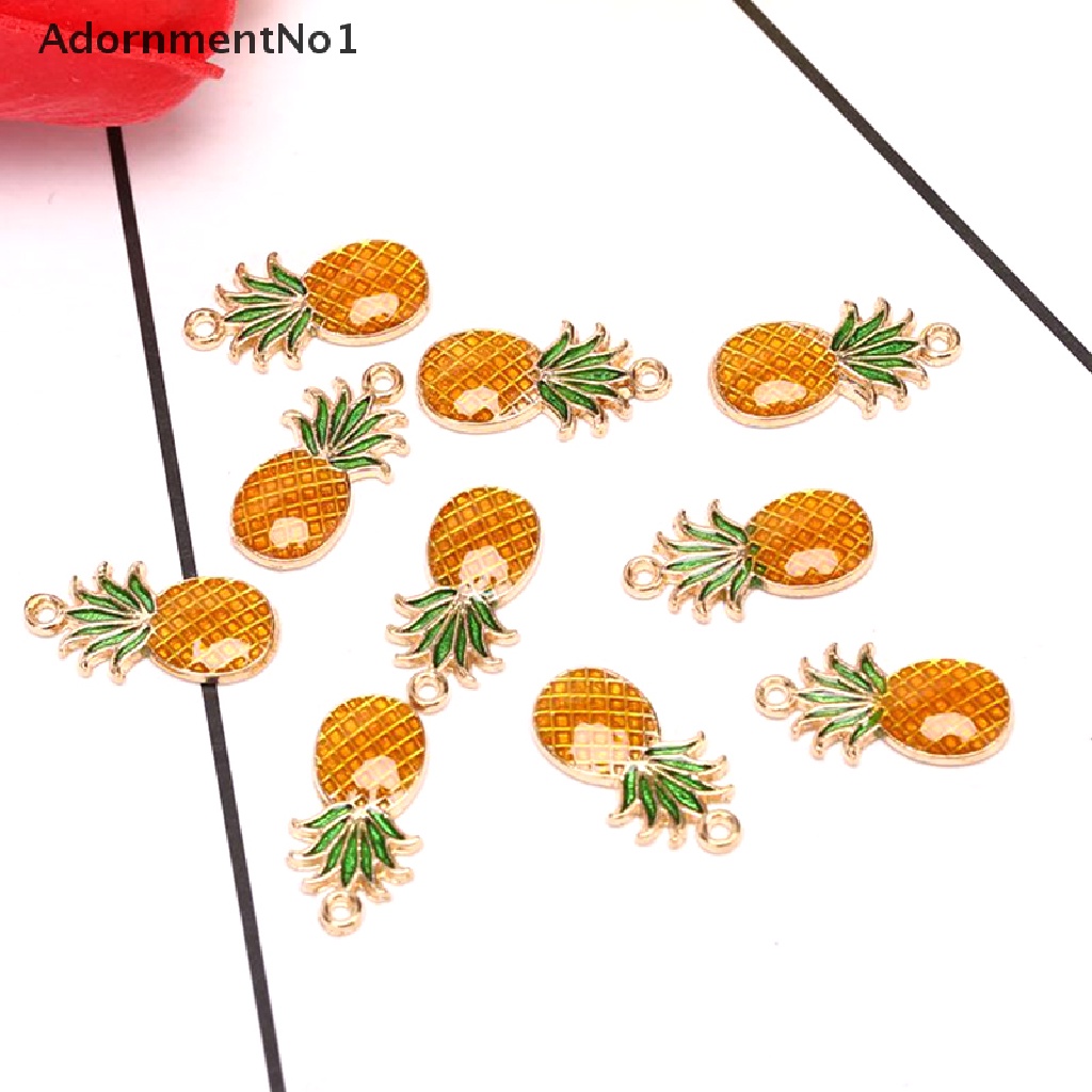 (AdornmentNo1) 10pcs / Set Liontin Bentuk Nanas Bahan Alloy Untuk Kerajinan Tangan DIY