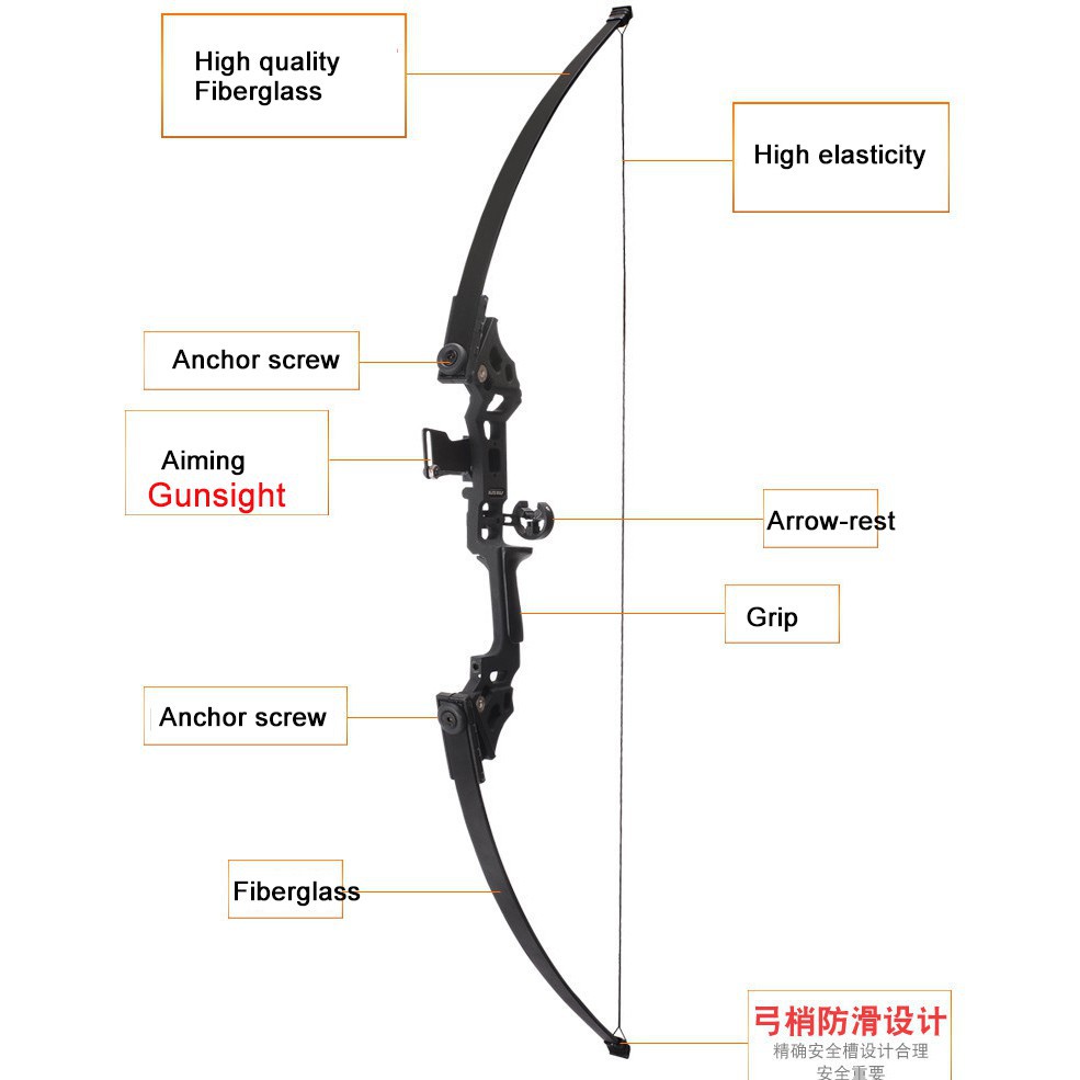 TaffSPORT Busur Panah Hunting Archery Bow 30-45 LBS SA Black Grab Medan