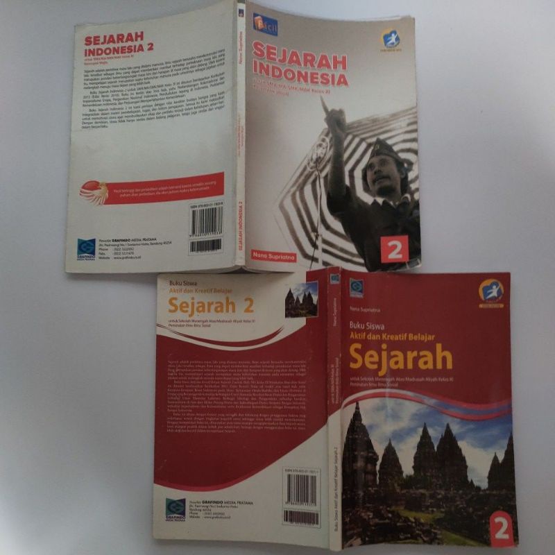 preloved sejarah sma 2 XI grafindo facil murah