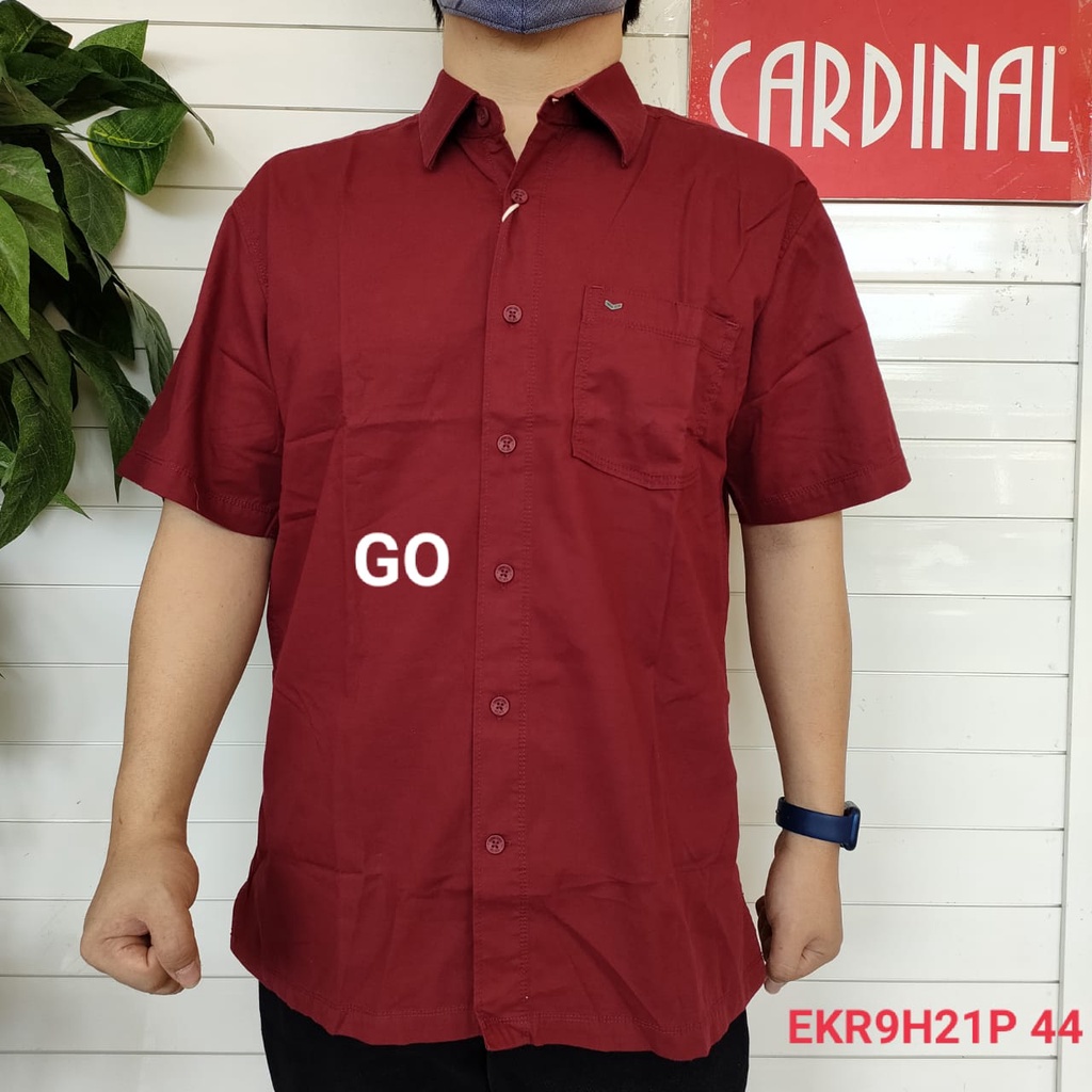 gof CARDINAL KEMEJA BIG SIZE Pakaian Pria Hem Reguler Kemeja Jumbo Extra Mama Size Lengan Pendek