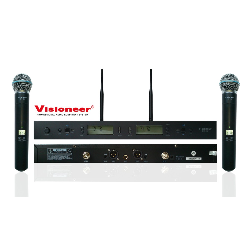 VISIONEER 2 MIC MULTI CHANNEL UHF BK402
