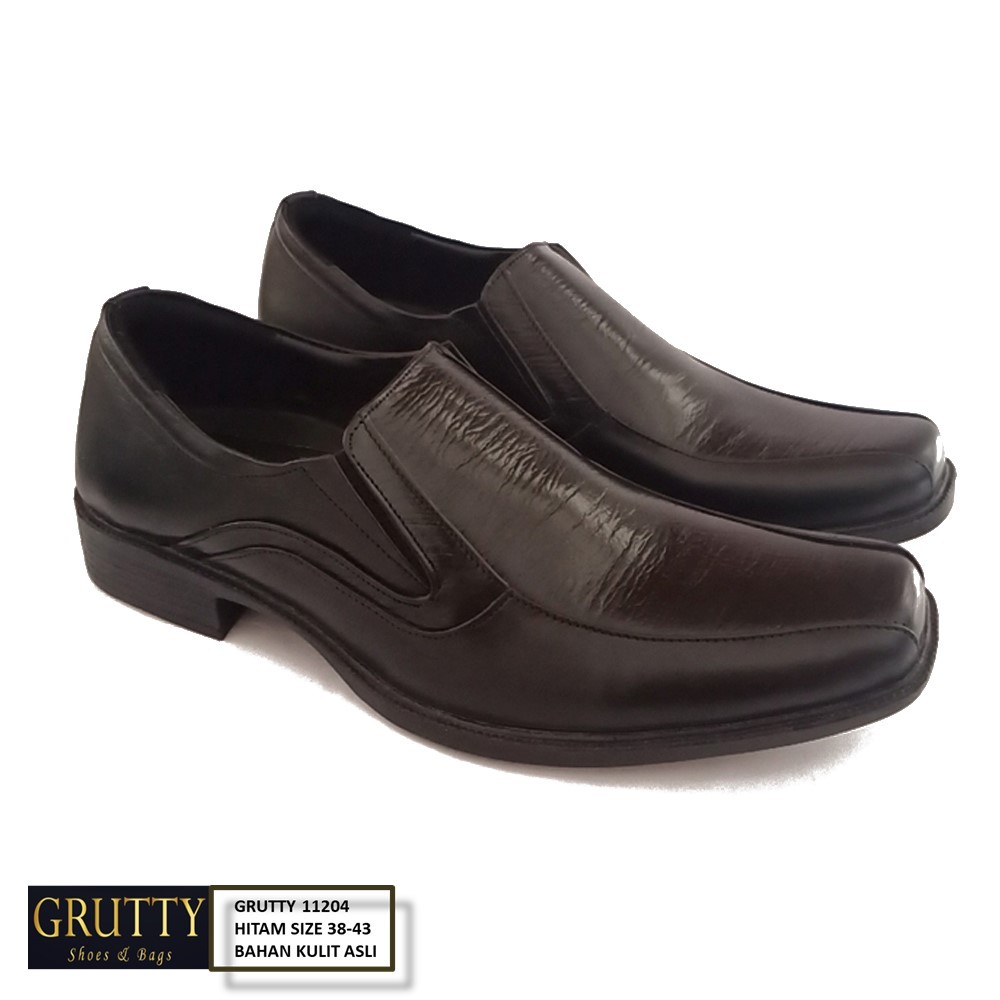 Grutty 11204 Sepatu pantofel hitam pria sepatu formal pria sepatu pria sepatu kantor sepatu kerja