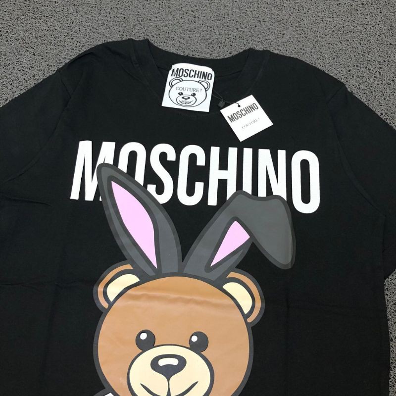 Kaos Tshirt Moschino Rabbit Playboy Hitam &amp; Putih Premium Hight Quality