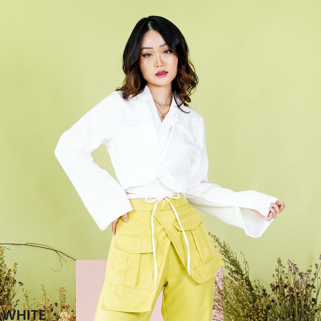 Blazer Tali Crop Top / Belle Tie Waist Crop Blazer