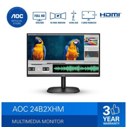 Monitor LED AOC 24B2XHM Ultra Slim LED Monitor (23.8&quot;/VA/6ms/75Hz/FHD)