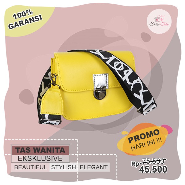 Tas Wanita Perempuan Abg Cewek Remaja Kece Slempang Cantik Kekinian Keren Kode Mika 18x15cm