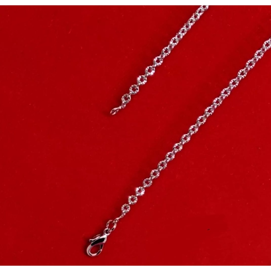 Kalung Rantai Baja-Kalung Bisa di Pakai Anak-Anak-Kalung Remaja Dewasa-Kalung Rantai Nori Kembang-Kalung Rantai Putih-Kalung Pecah Kopi-Kalung Rantai Panjang 45 50 60cm-Kalung Stainlis Rantai Baja Pria Wanita Kekinian-Kalung Anti Karat Tahan Lama