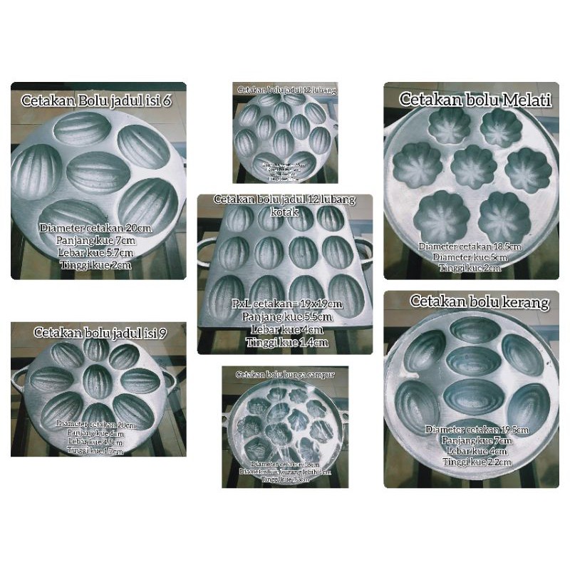 Cetakan bolu jadul Cetakan kelemben cetakan kue ketapang Free sutil mini bolu melati bolu kerang