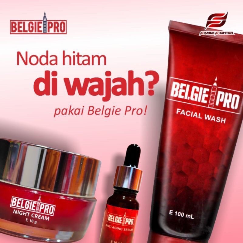 BELGIE PRO SKINCARE FACIAL WASH ANTI AGING SERUM DAN NIGHT CREAM