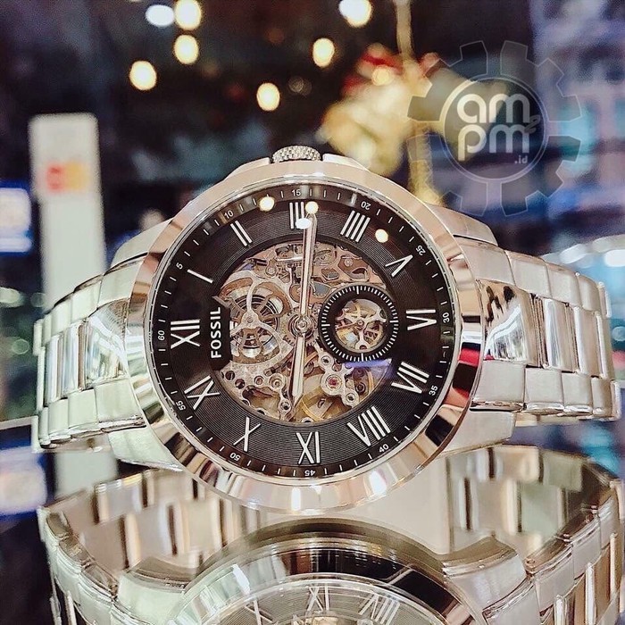 Suplier Jam Tangan Fossil Grant Automatic Silver ME3055 Original