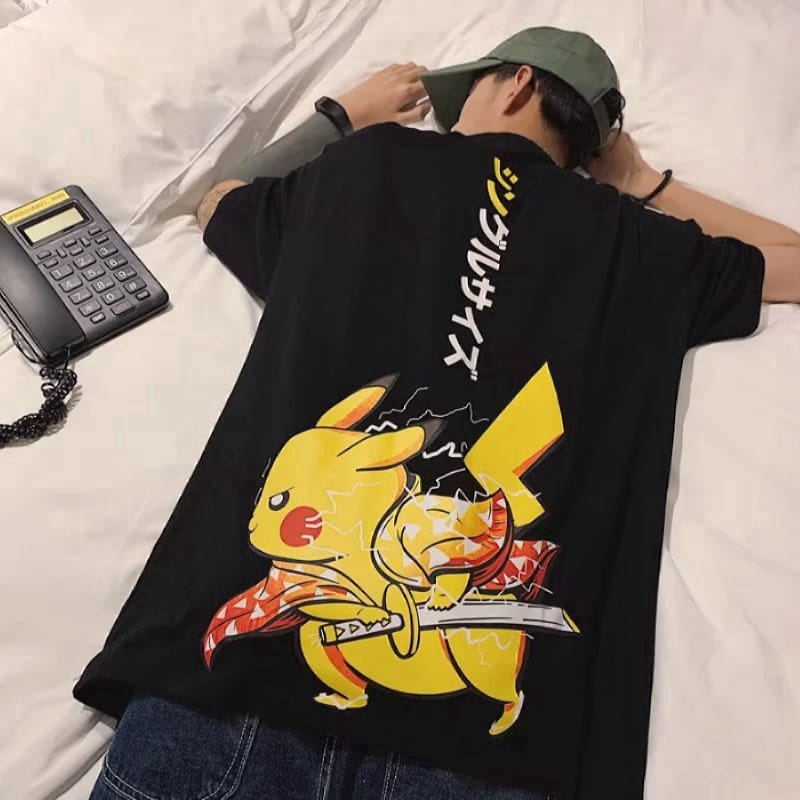 MYSTIQUE.ID-BAJU KAOS PIKACHU ZENITZU T-SHIRT LUCU DAN AESTHETIC