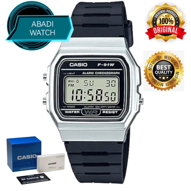 Casio Standard F-91WM-7ADF - Vintage Series - Resin Band Original Garansi Resmi PT GAP