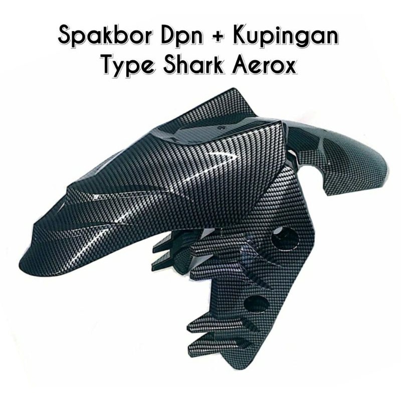 Spakbor depan Yamaha aerox model shark plus kupingan karbon Nemo PNP - Charmoto