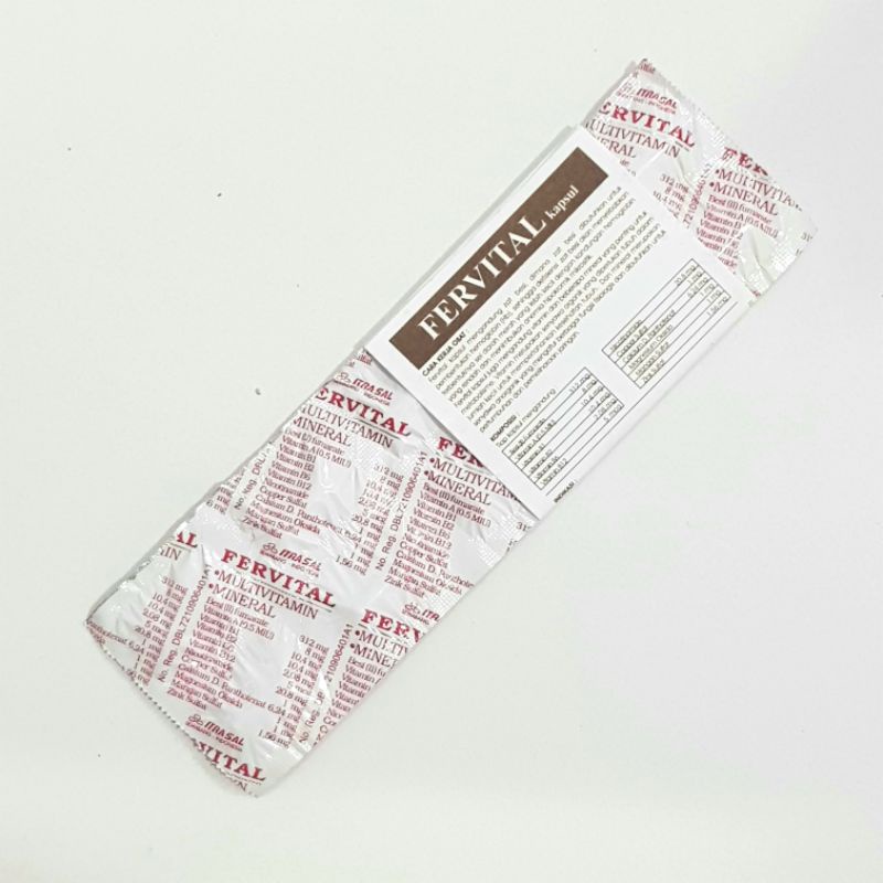 fervital kaplet tablet multivitamin mineral TTD tambah darah 10 tab 10tab 10tablet 10kaplet 10's / s