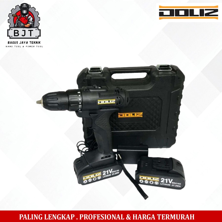 CORDLESS DRILL DOLIZ BD618 21 VOLT / MESIN BOR BATERAI DOLIZ BD 618