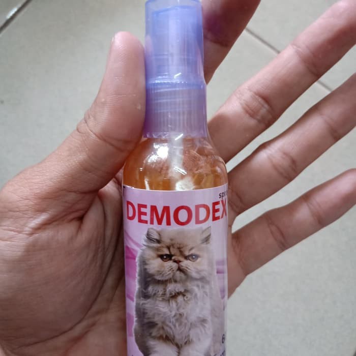Demodex Spray Cat - Obat Scabies Kucing Anti Kutu Tungau Mites Kudis Jamur Botak Pita Merah Kucing