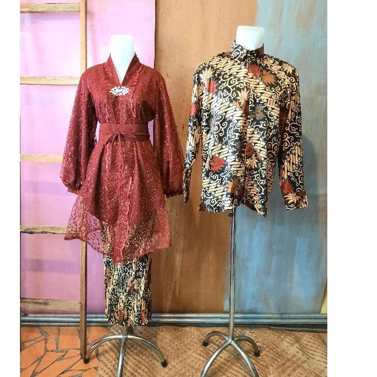 Hot Sell.. COUPLE NURHALIZA DAN NURBAYA TUNIK MARUN