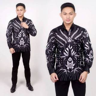 94 Model Baju Batik Hitam Putih HD