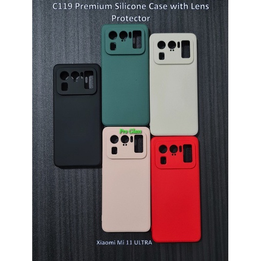 C119 Xiaomi Mi 11 / Mi 11 LITE / Mi 11 ULTRA Premium Matte Doff Silicone Case + Lens Protection