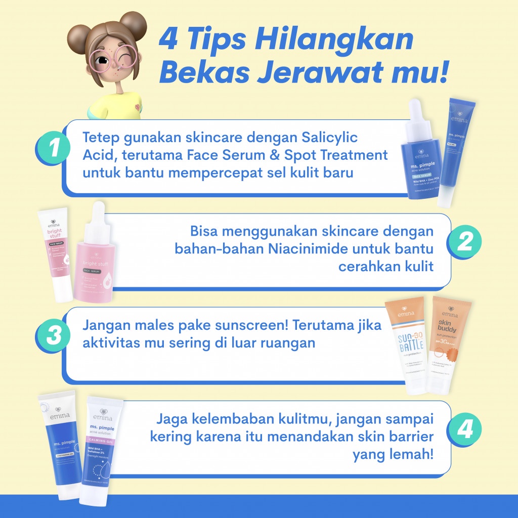 Emina Ms. Pimple Acne Solution Moisturizing Gel 20 mL - Pelembab Wajah Solusi Atasi Jerawat dengan SPF BISA COD