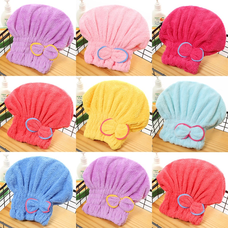 HS-0212 Handuk Keramas Rambut Topi Cepat Kering Kualitas Premium-Handuk Pengering Rambut-Bahan Microfiber Handuk Turban Hair Towel Magic