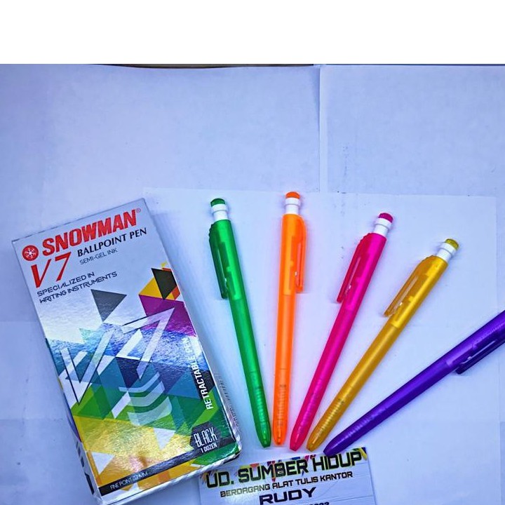 

Pulpen Snowman V7 - Warna Hitam