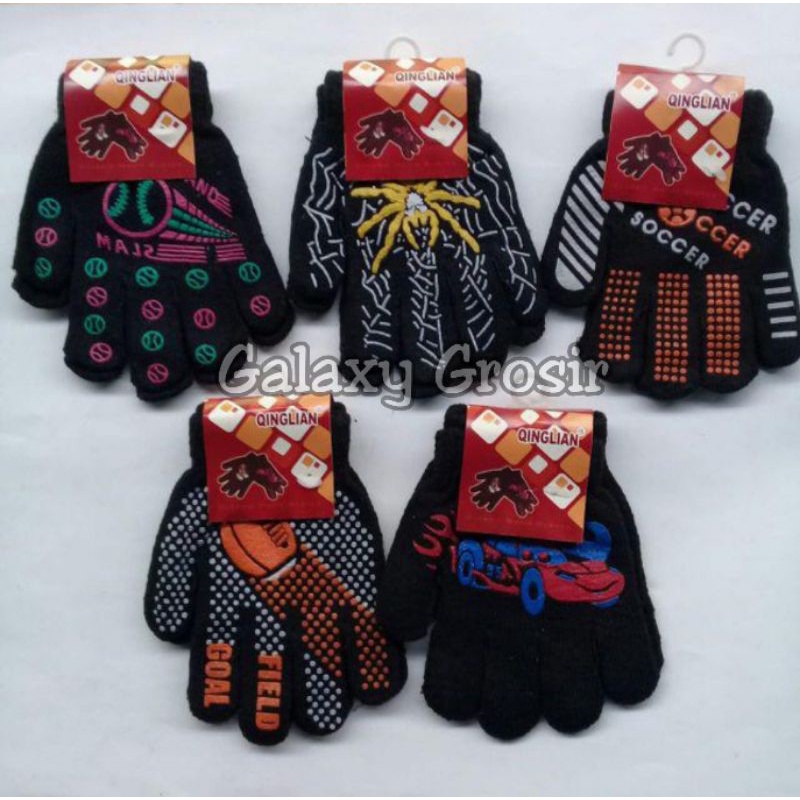 Sarung tangan Anak cewek/cowok[12pasang] motif