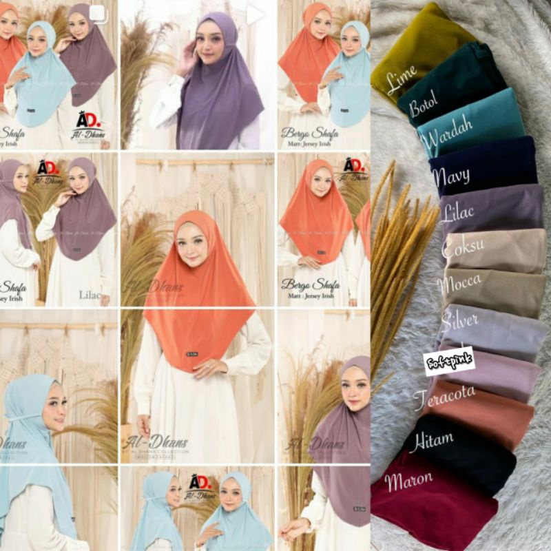 ECER BERGO SHAFA ALDHANS BERGO AREY BERGO KIMIKEY HIJAB BERGO JILBAB INSTAN AL-DHANS ORIGINAL-1