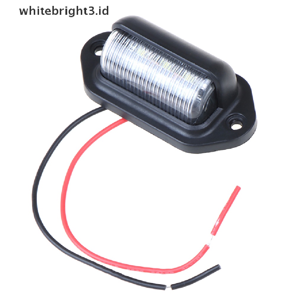 (whitebright3.id) 1pc Lampu LED 6smd 12V Tahan Air Untuk Plat Nomor Mobil / Truk / Perahu