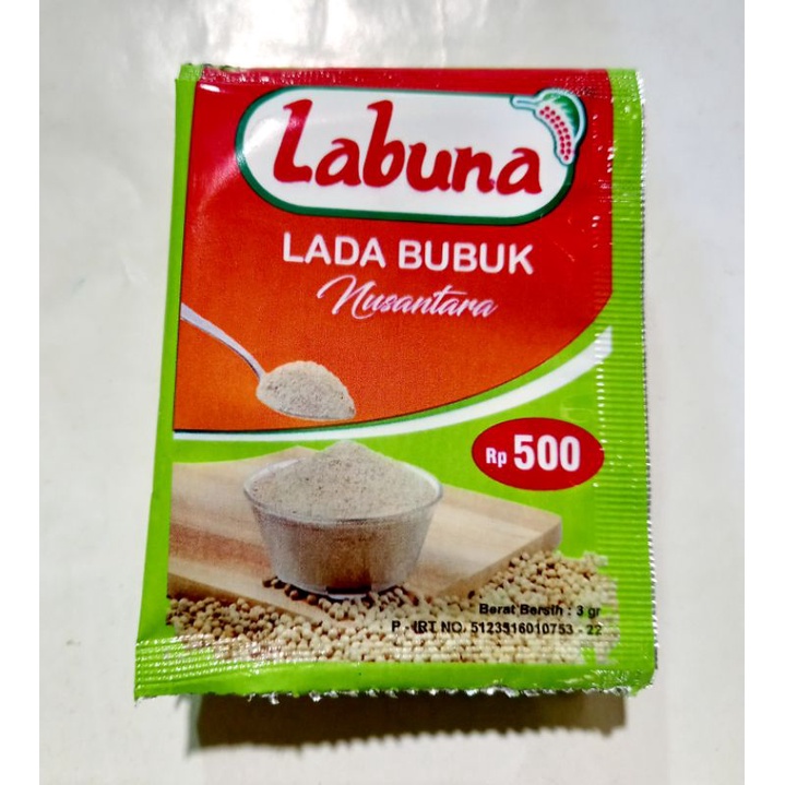 

Lada Bubuk Labuna 3 gr - kemasan sachet 12pcs